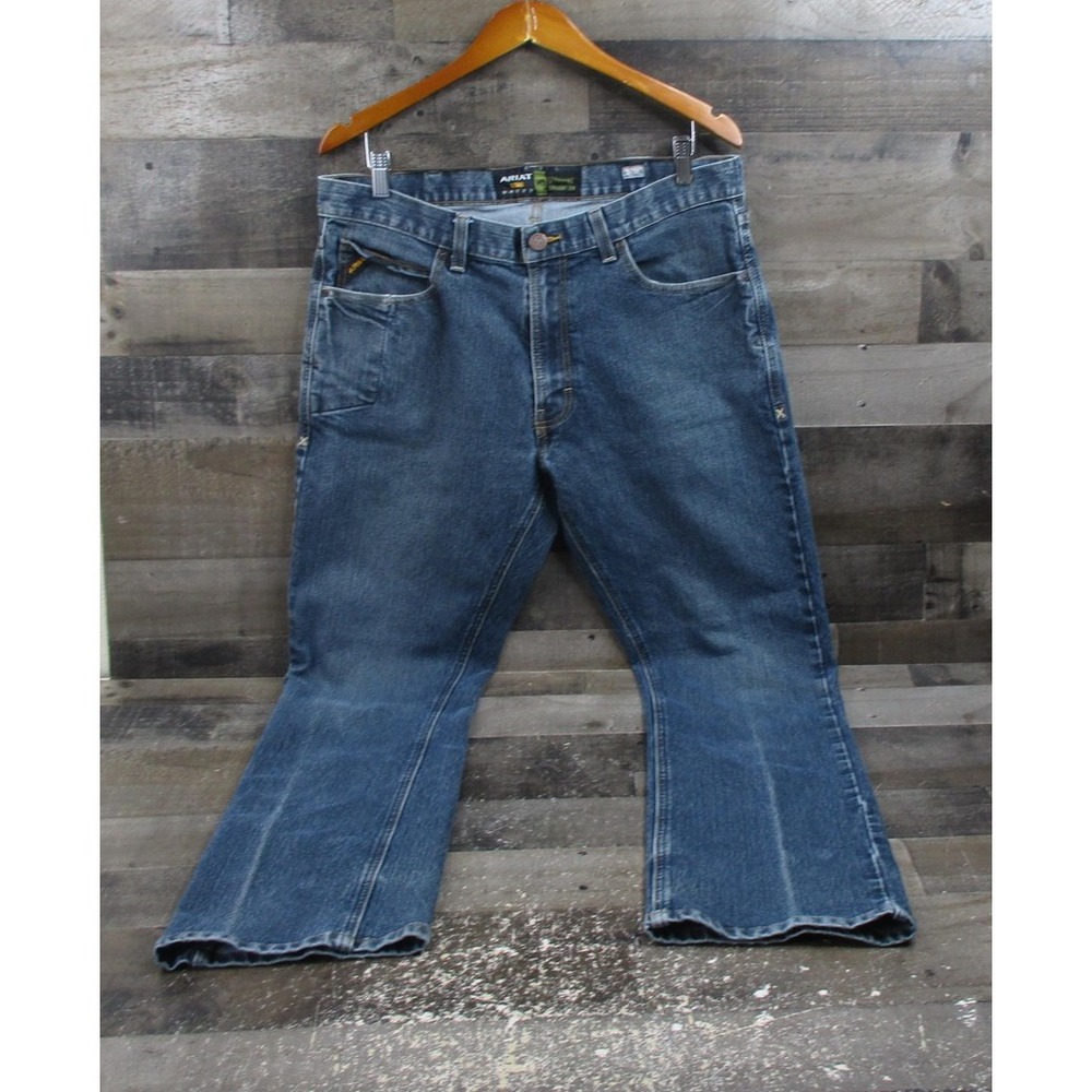 Ariat Jeans Mens 34x31 Blue M5 Straight Denim Mid Rise Loop Lock Classic Western